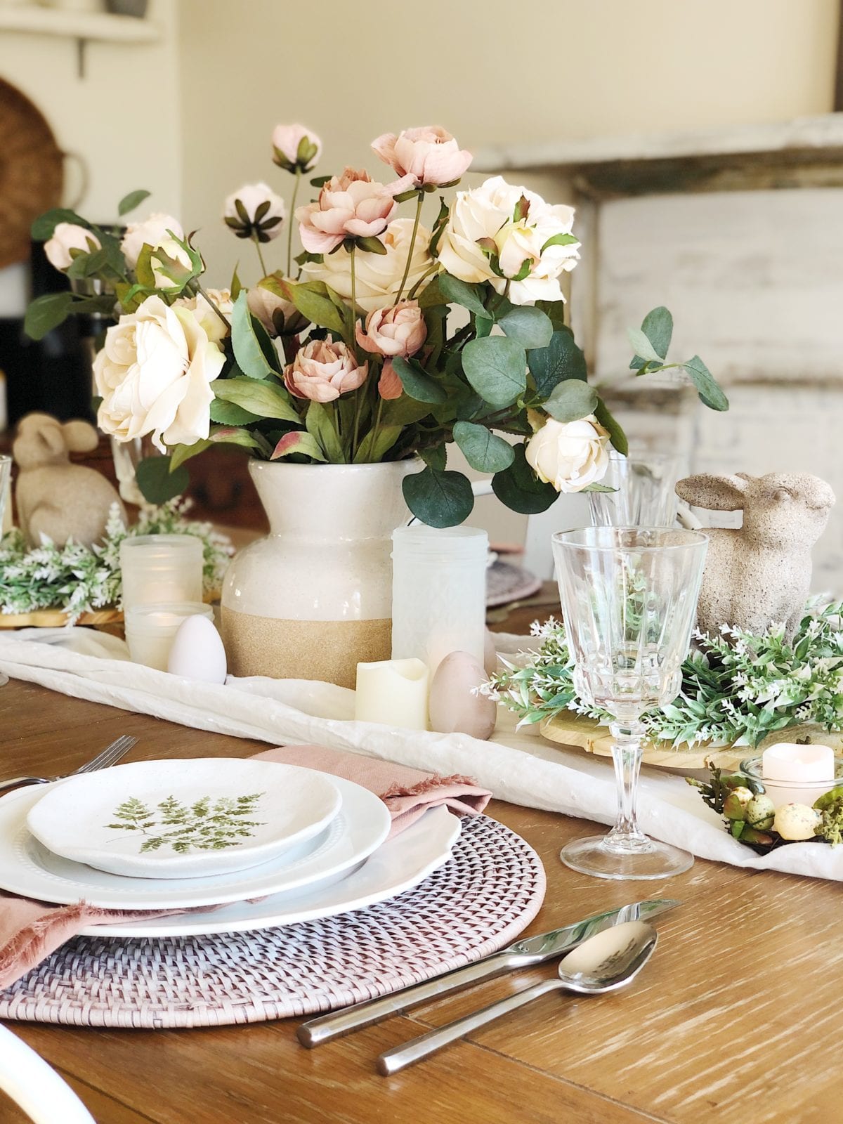 DIY Spring Tablescape | ourgatheredcottage.com