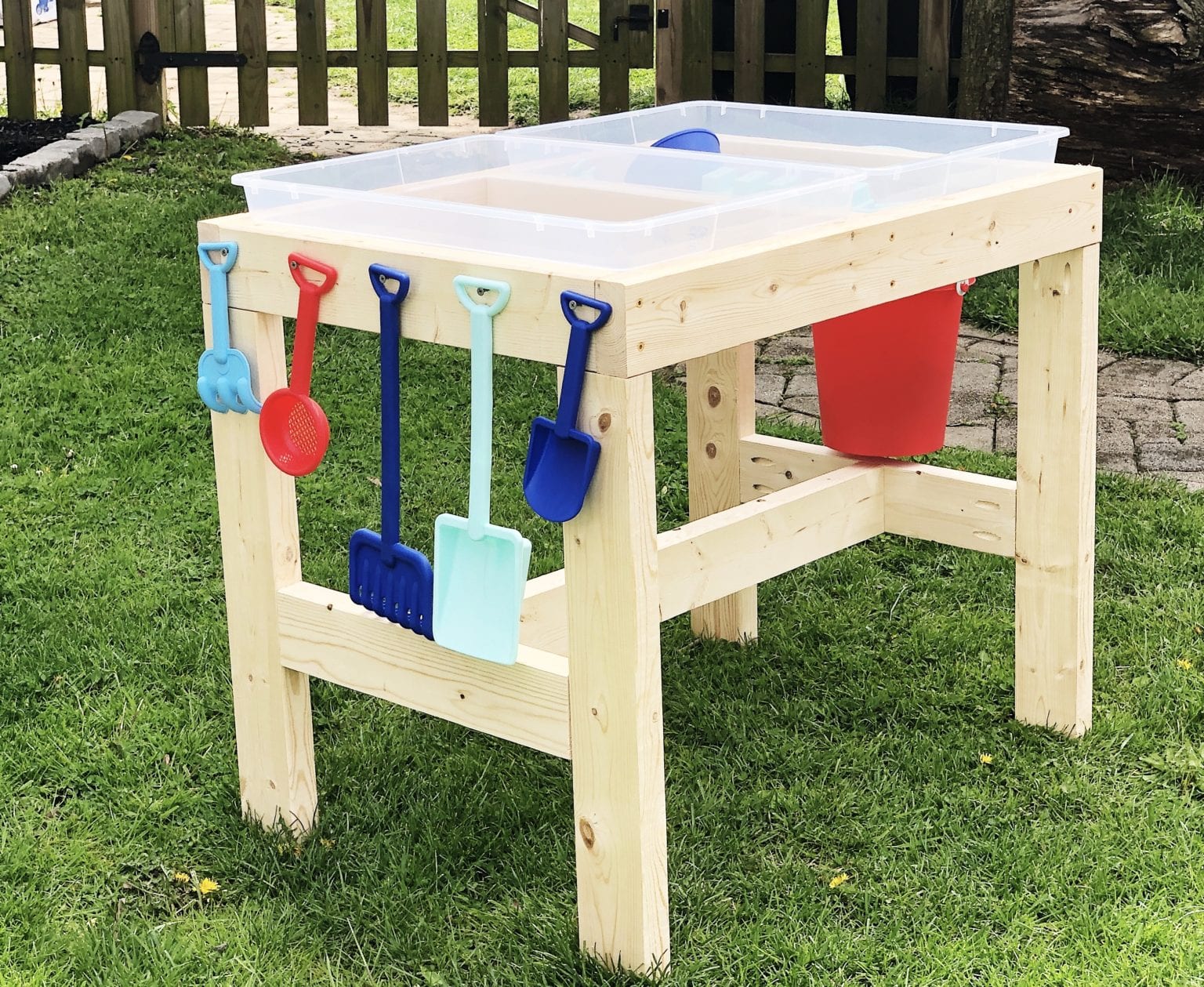 $50 DIY sensory table | ourgatheredcottage.com